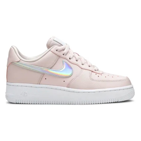 Nike | Women's Pink Iridescent Air Force 1 Low Lace Up Sneakers, size 10 - Picture 16 of 16